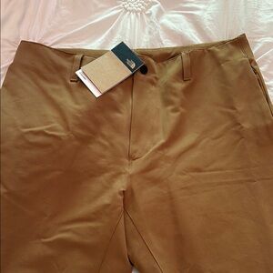 NWT NORTH FACE DARK TAN SPRAG 5 PKT SLIM TWILL BEIGE pants (TAG) Mens 34 LONG.